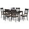 Baxton Studio Lucie Modern and Contemporary Sand Fabric and Dark Brown Finished Wood 7-Piece Dining Set 174-10537-10519-Zoro - alternate 1